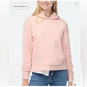 J.Crew | Soft Blush Pink Hooded Sweatshirt | Small | EUC